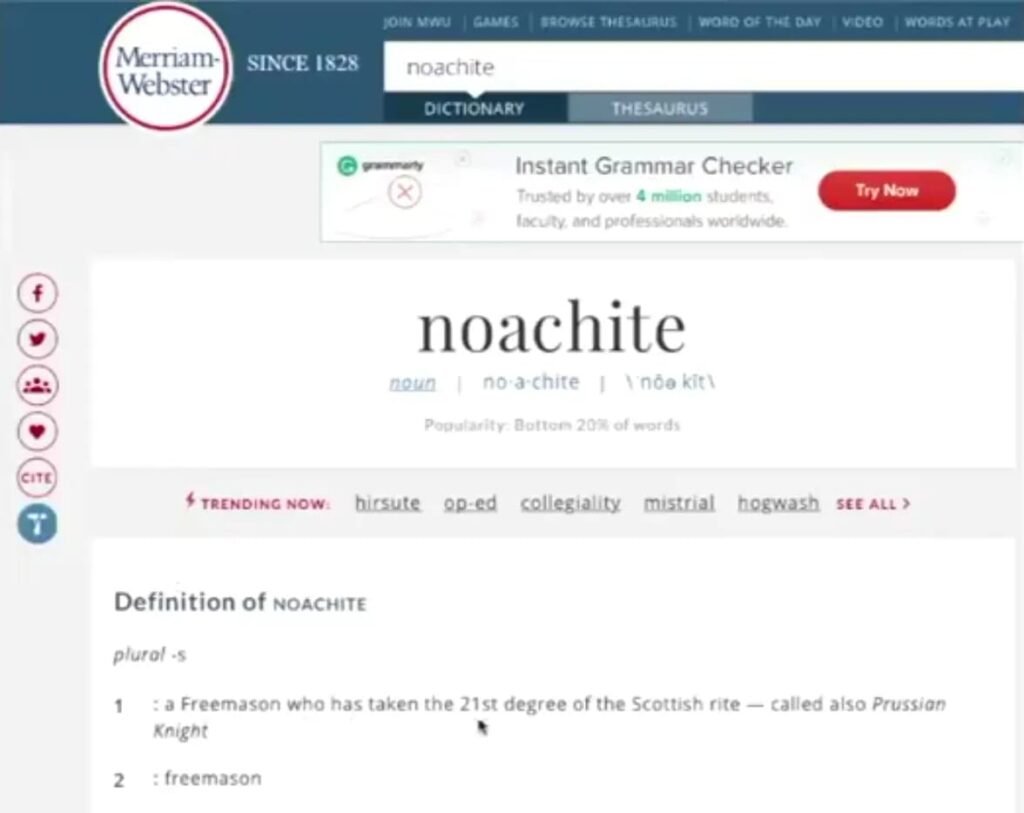 फ्रीमेसन और नूहाइड कानून