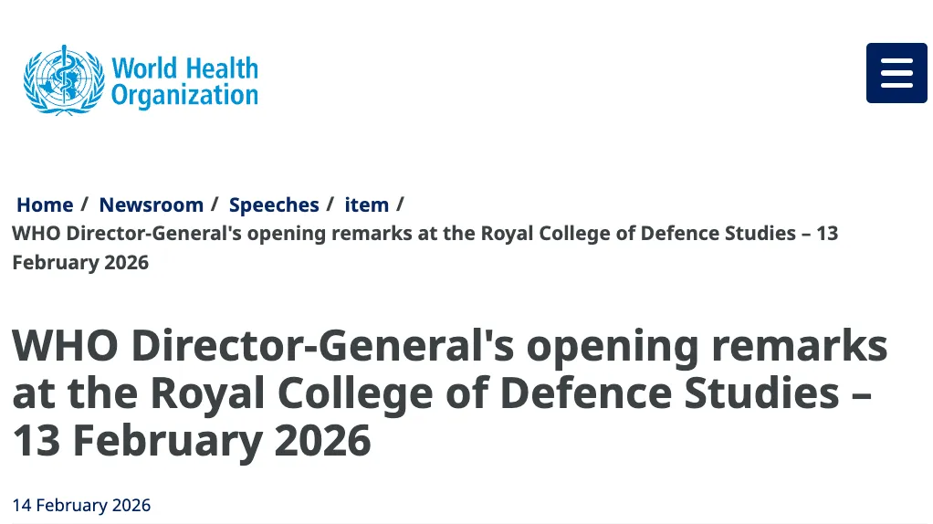 General Tedros Adhanom Ghebreyesus 